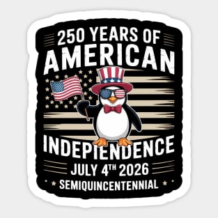 250 Years Anniversary America 250Th Independence Day Sticker
